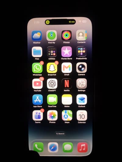 Apple iPhone 14 Pro Max with a small dot pn bottom
