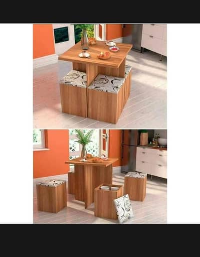 table with stool seats