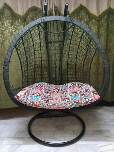 Hanging double swing chair
