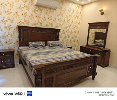 Solid Wood Bed Set
