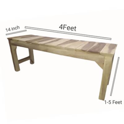 4 Feet Premium Polished Wooden Bench - Wholesale (Minimum Order: 5)
