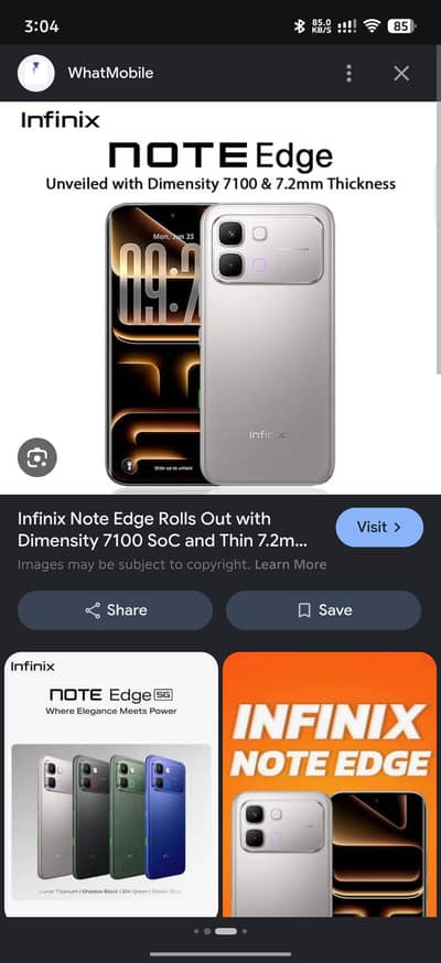 Infinix note edgel 03116343334