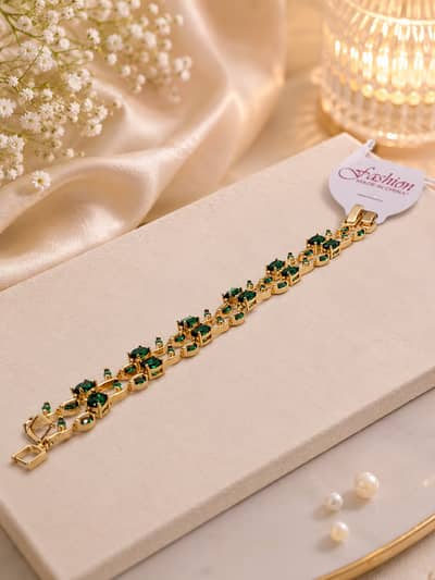 Stylish Rose Gold Square Stone Tennis Bracelet