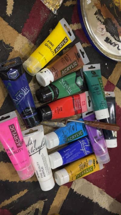 Acrylic paints 13 large tubes