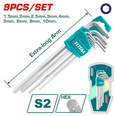 THT106192  TOTAL HEX KEYS 1.5-10MM IN PAKISTAN
