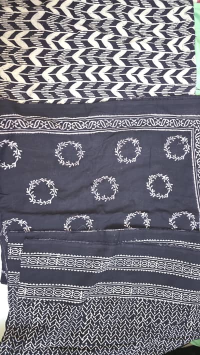 Ajrak black 3 pc unstiched