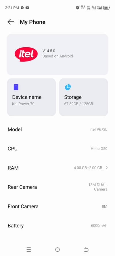 Itel P70