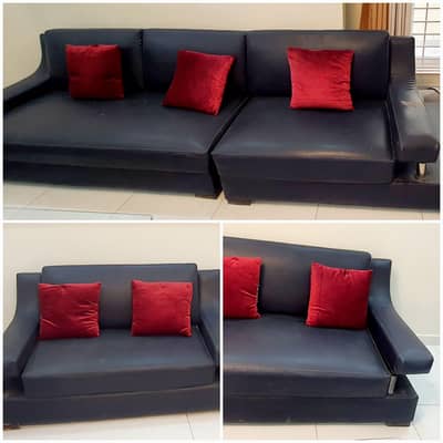 7 seater leather sofa