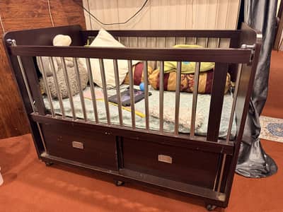 Baby Cot with Molty Foam Mattress