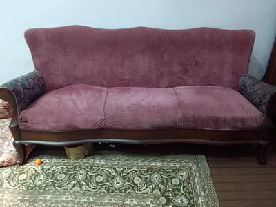 old wooden sofa