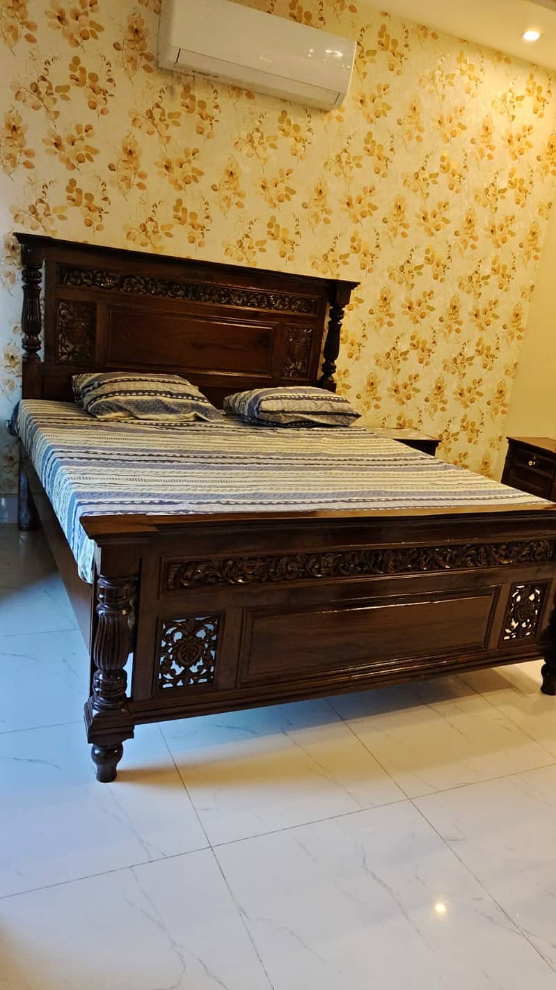 Solid Wood Bed Set/Bed/Furniture/Bed Set/Bed With Side table/Dressing 6
