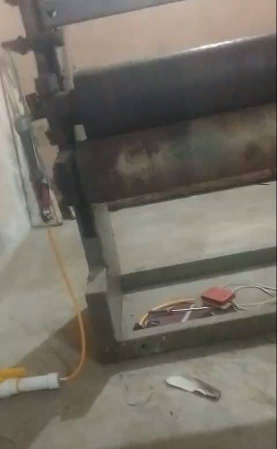 Polyester Fabric Embossing Machine – 3 Roller Complete Setup 2