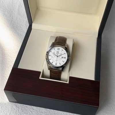 Men's Simple Quartz Watch with Leather Strap