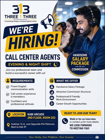 We Hirring For Call Center Agents For Evening Or Night Shift Available