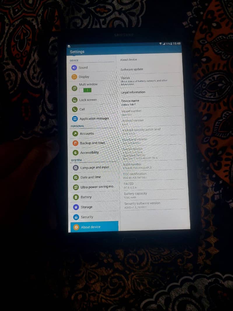 SAMSUNG TAB E 5