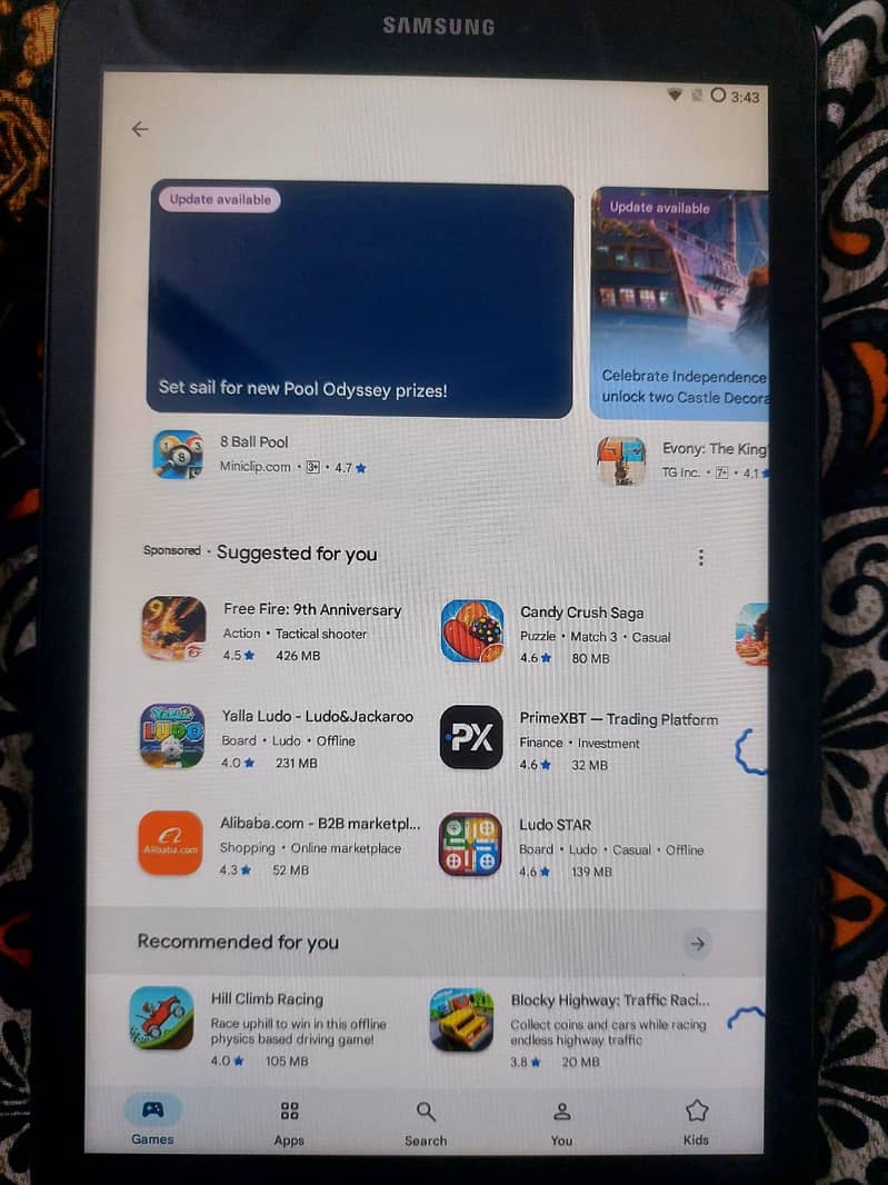 SAMSUNG TAB E 7