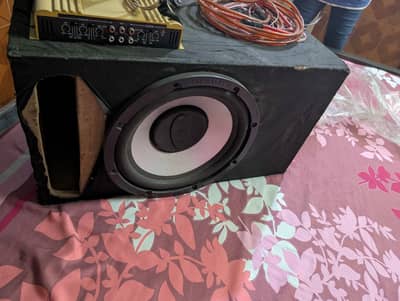 Audio-tech Amplifier and Spark woofer/basser for sale