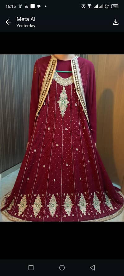 Maroon Luxury Formal Suit -Heavy Zari and Embroidwry
