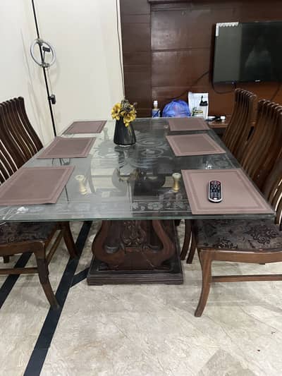 Dining table with six chair
