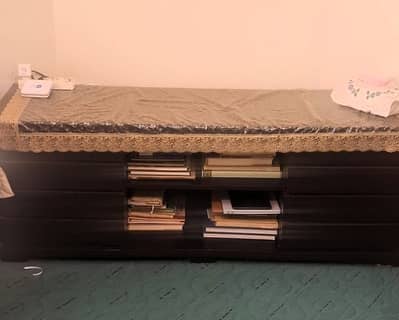 Cane Shelves/ TV Stand with Drawer/Wooden cabinet/ Sofa and Chairs
