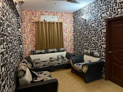 Furnished studio apartment for rent 2 bed lounge Muslim commercial dha phase 6 Karachi