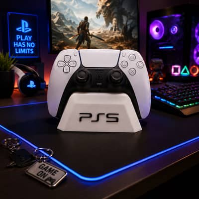Premium PS5 Controller Stand | Gaming Desk Accessory | 3D Printed