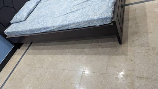 Wooden Single Bed 6 x 3 ft with DuraFoam Comfort Mattress 03474342472