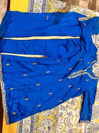Part wear royal blue colour dress