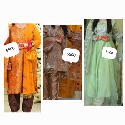 Wedding Dress/ Party Wear/ 3pcs/ Maxi