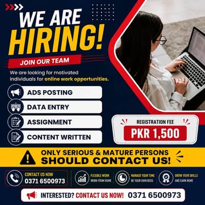 online Data entery&add posting work | Assignment &content writing jobs