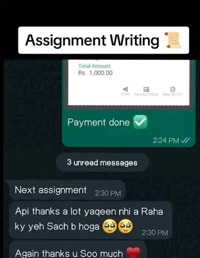 Hand Writting Assignment  Work Available For Male And Female