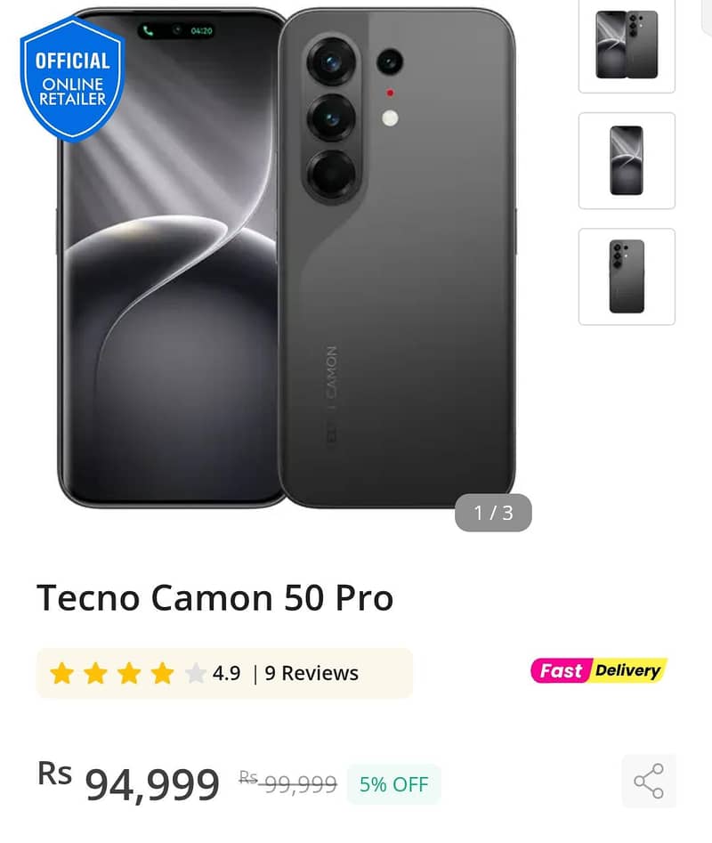Tecno camon 50 pro 0