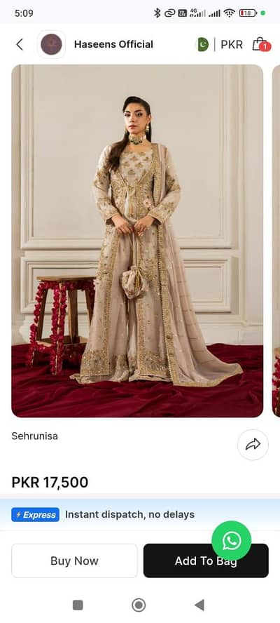 haseen's dresses once worn