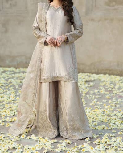 3 pieces top+bottom+dupatta