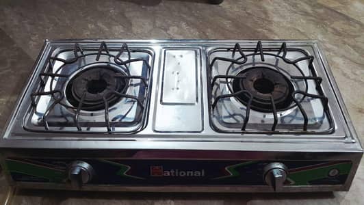 national 2 Burne stainless steel gas stove