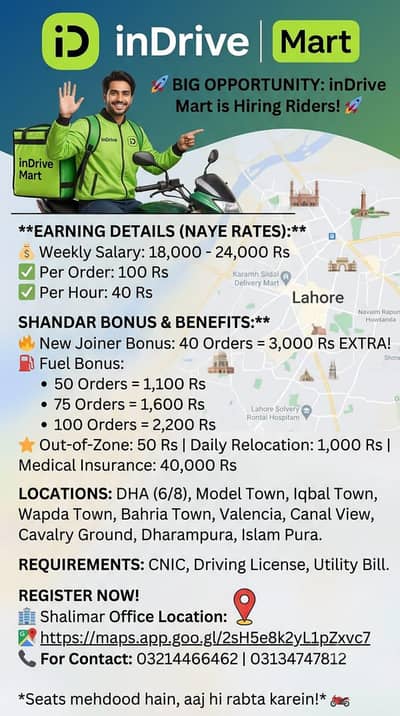 inDrive Marts Riders Hiring