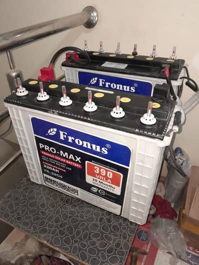 2x Fronus Pro-Max 220Ah 12V Solar Batteries for Sale condition 10/10.