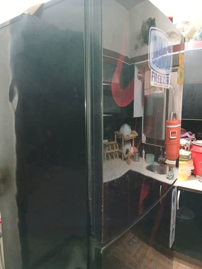 pel double door fridge red blaze color