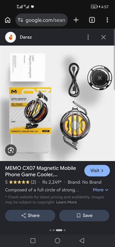 Memo Cx07 Cooling Fan 10/9 condition for sale