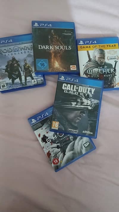 ghost of tushima witcher god of war ps4 /ps5 playstation games