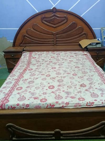 bed with side tables