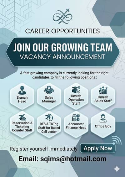 We Are Hiring! Join Our Travel Agency Team in Islamabad