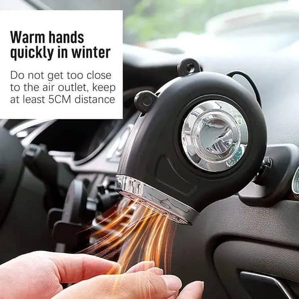 CAR 12V Portable Car Heater, Mini Portable Space Heater, Car Heater Defroster Battery Operated Camping Heater Portable Car Heater Rechargeable