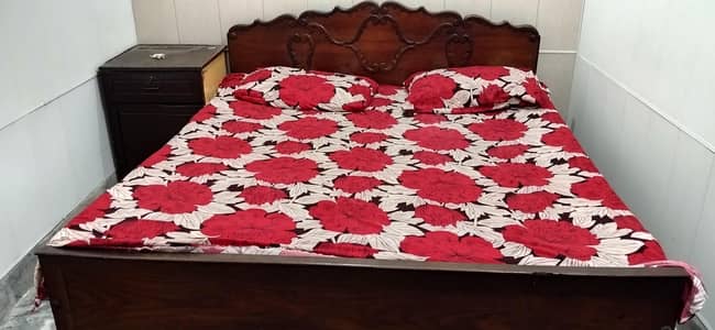 pure wooden bed and matress