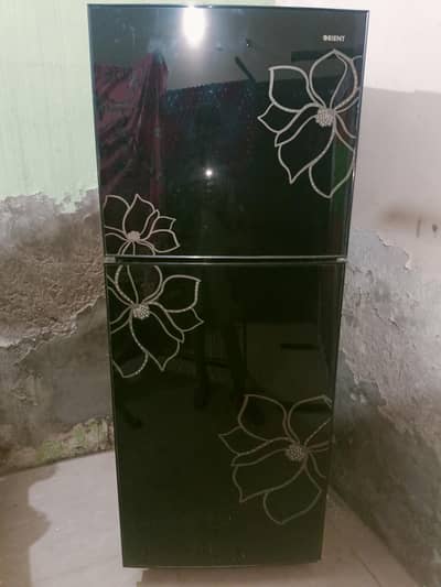 Orient glass door refrigerator for sale _flower design