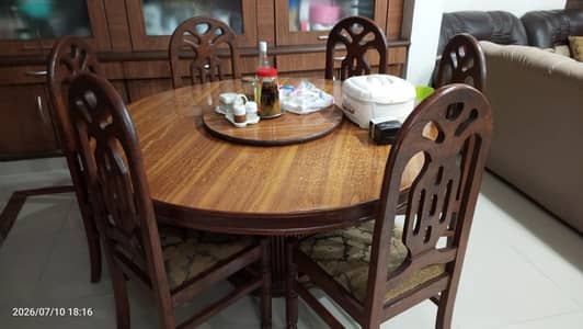 premium wooden dining table and chairs