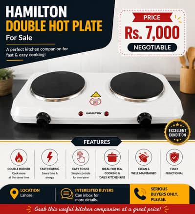 cooking Hot plate. electric Double stove daba pack