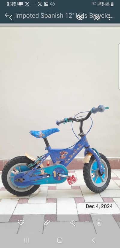 Imported Kids Cycle 12.5 wheel size