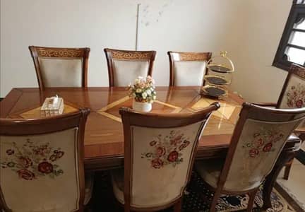 Dining table with Eight chairs