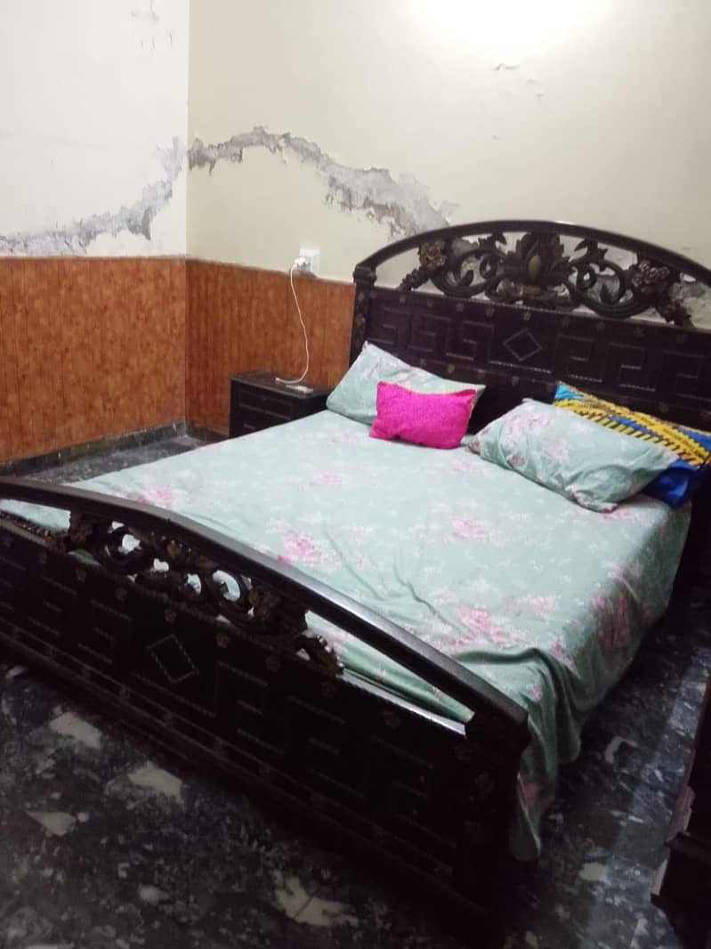 solid wood bed set 1